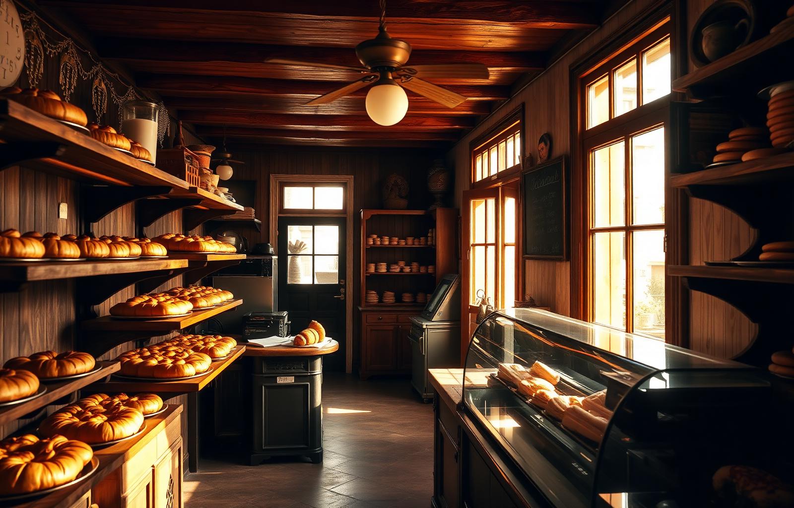 Traditional Greek bakery interior